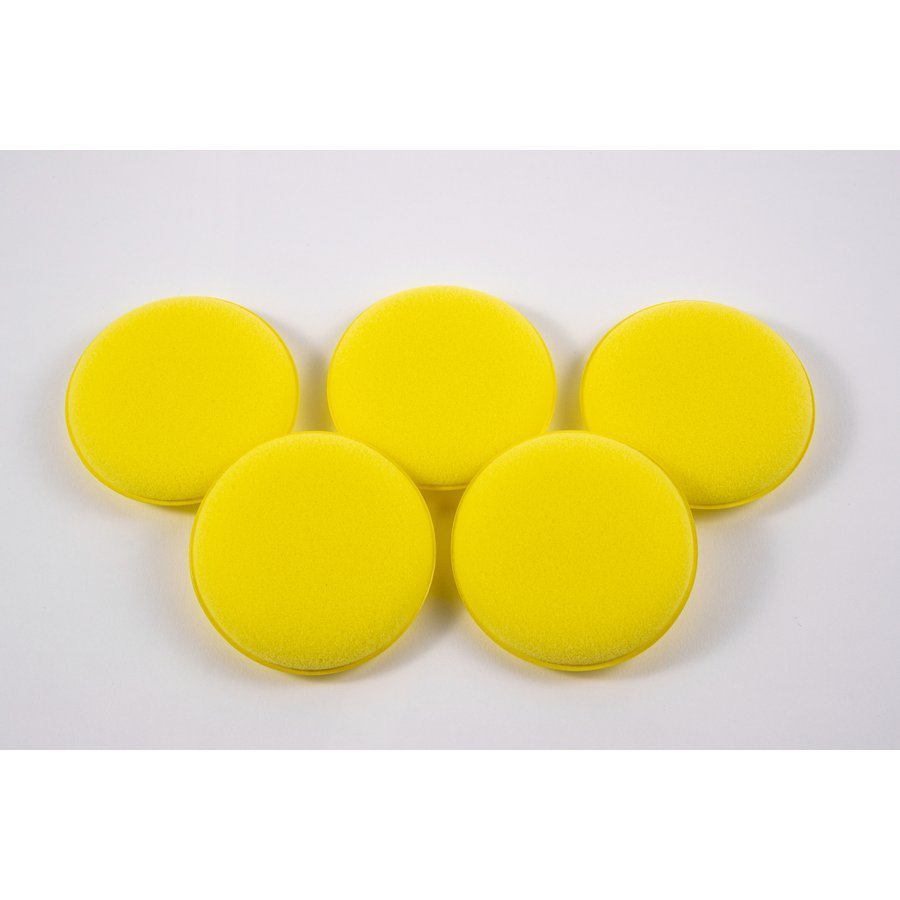 【洗車便利グッズ】名もなきシリーズ 多用途パフスポンジ5個SET【コーティング塗り込みや下処理の磨きに】 簡単洗車