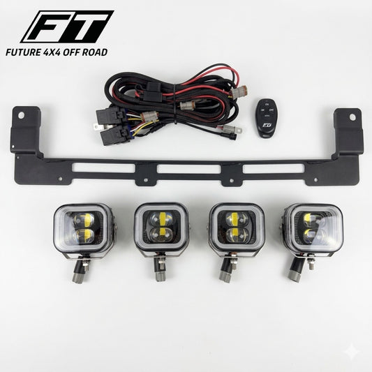ランドクルーザー250 アンダーグリル用　４連ライトバー　デイライト付き　専用ステー付き
